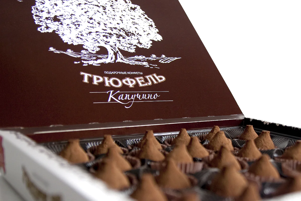 sweets in a package of Truffle chocolates