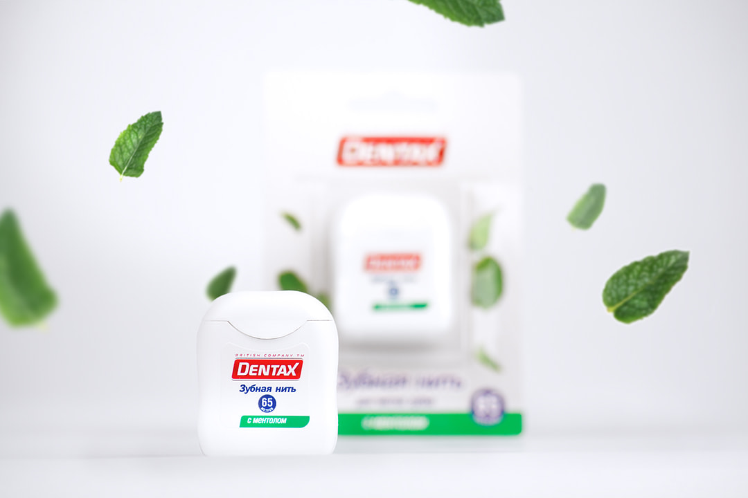 Зубная нить Dentax с ментолом — упаковка