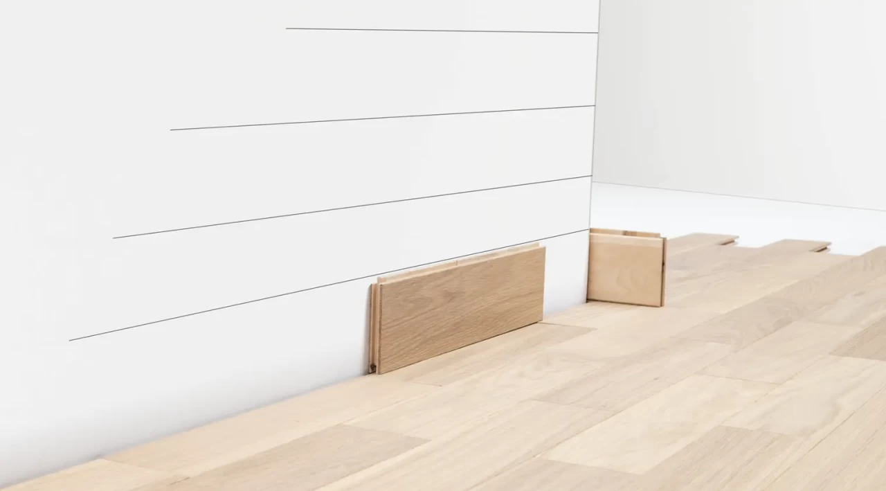 Frame from the video — combining 3D environment with stop-motion parquet animation