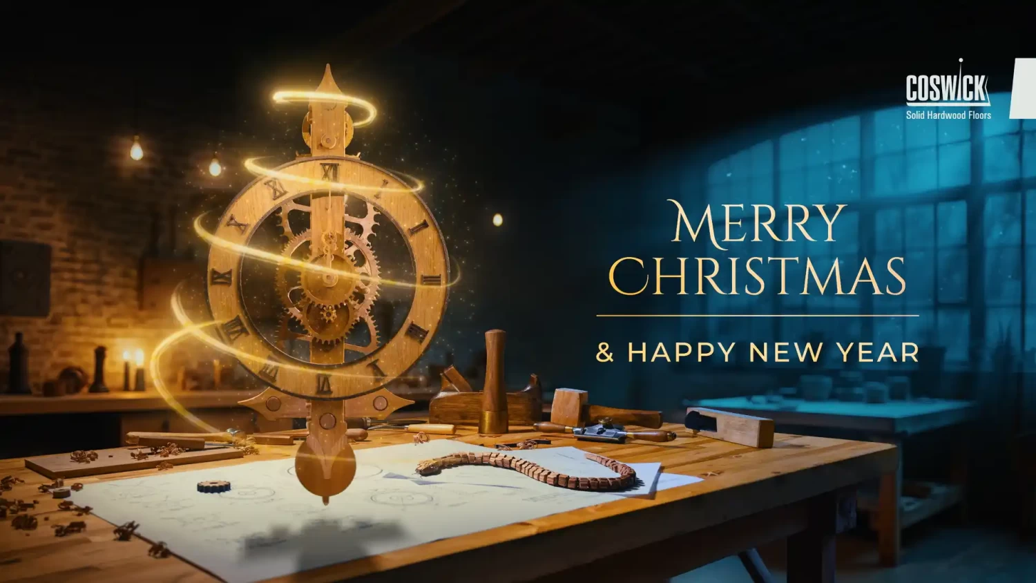 заставка для ролика новогоднего ролика COSWICK